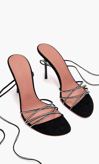 LORI CRYSTAL LACE UP 95 MM ROUNDED HEEL