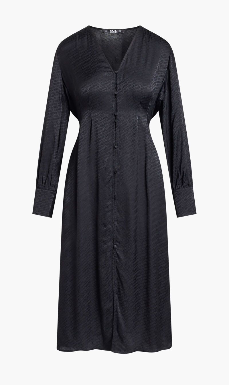 Buy KARL LAGERFELD LOGO JACQUARD SHIRTDRESS for SAR 670.00 The Deal Outlet