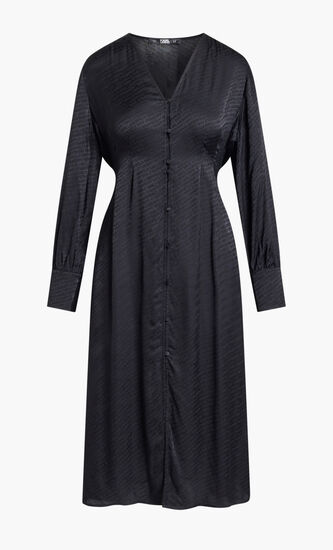 LOGO JACQUARD SHIRTDRESS