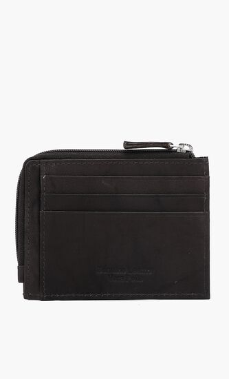 Engraved Logo Zipper Card Holder