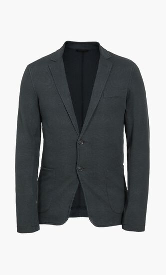 Slim Fit Knit Effect Jacket