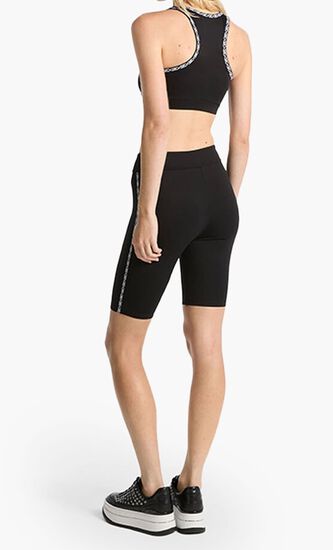 Logo Tape Stretch Biker Shorts