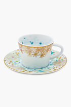 Coffee Cup & Saucer Blue Set Of 2