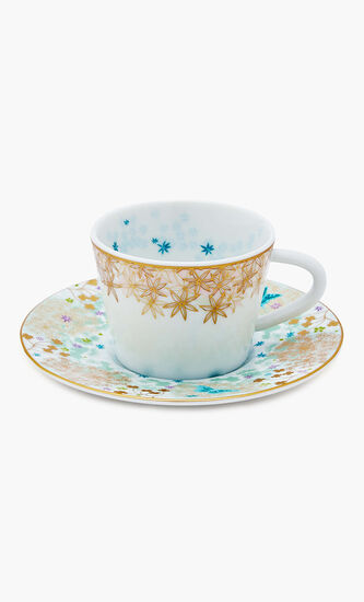 Coffee Cup & Saucer Blue Set Of 2
