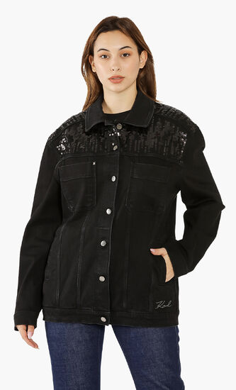 Sequined Denim Jacket