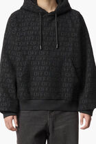 OFF AO BOUCL OVER HOODIE BLACK NO COLOR