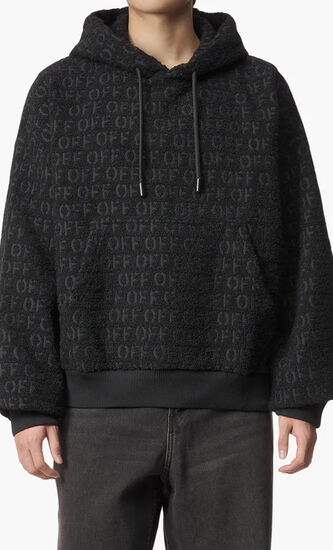 OFF AO BOUCL OVER HOODIE BLACK NO COLOR