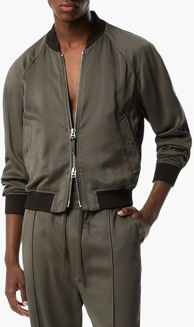 Zip Up Bomber Jacket