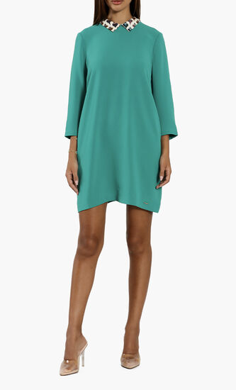 Spineli Printed Collar Shift Dress