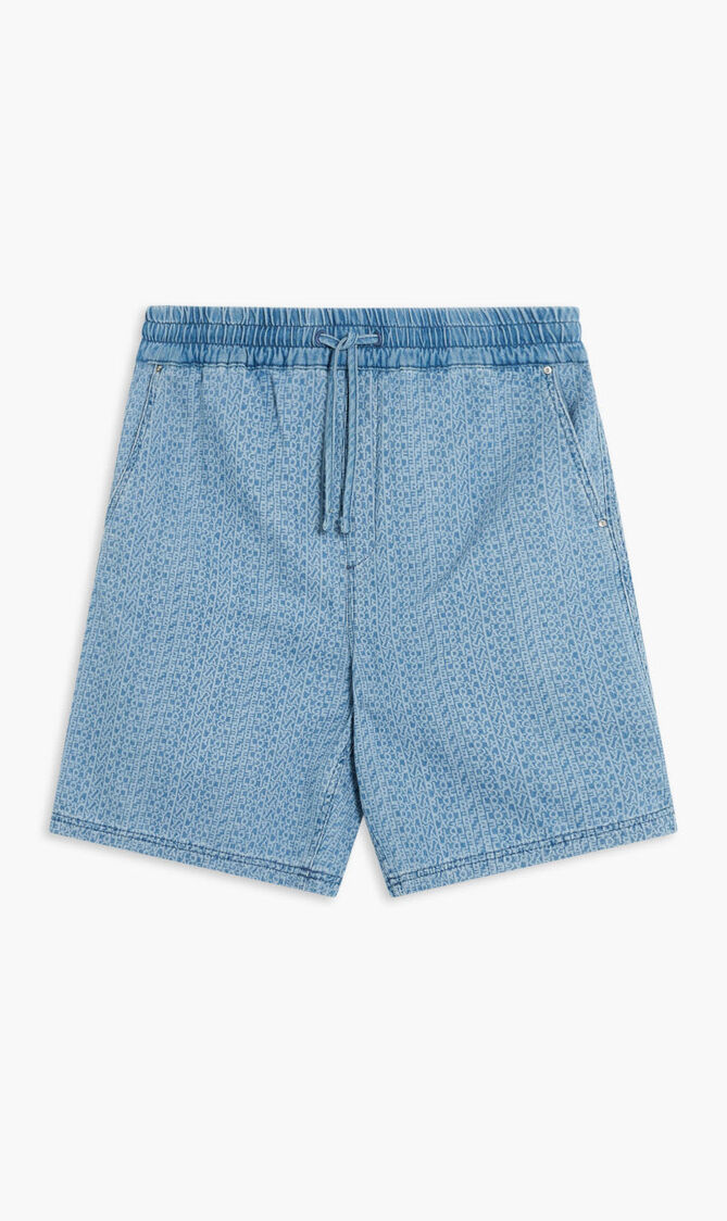 AOP LOGO DENIM SHORTS