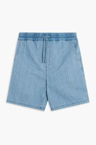 AOP LOGO DENIM SHORTS