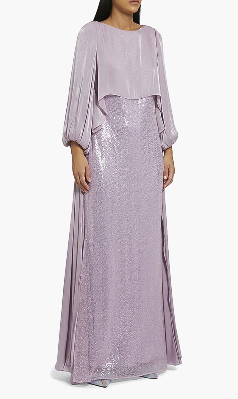 Badgley mischka new arrivals long sleeve dress