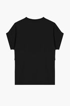 Chiffon Rhinestone Logo Dress