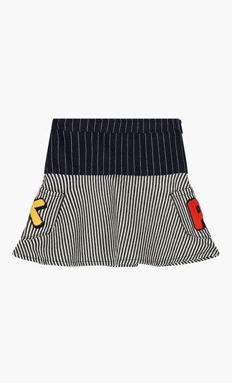 Logo Striped Skirt