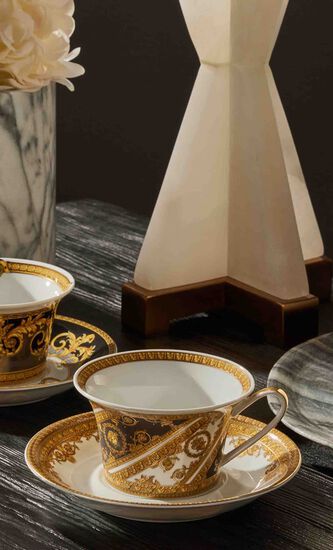I Love Baroque Tea Cup Set Black