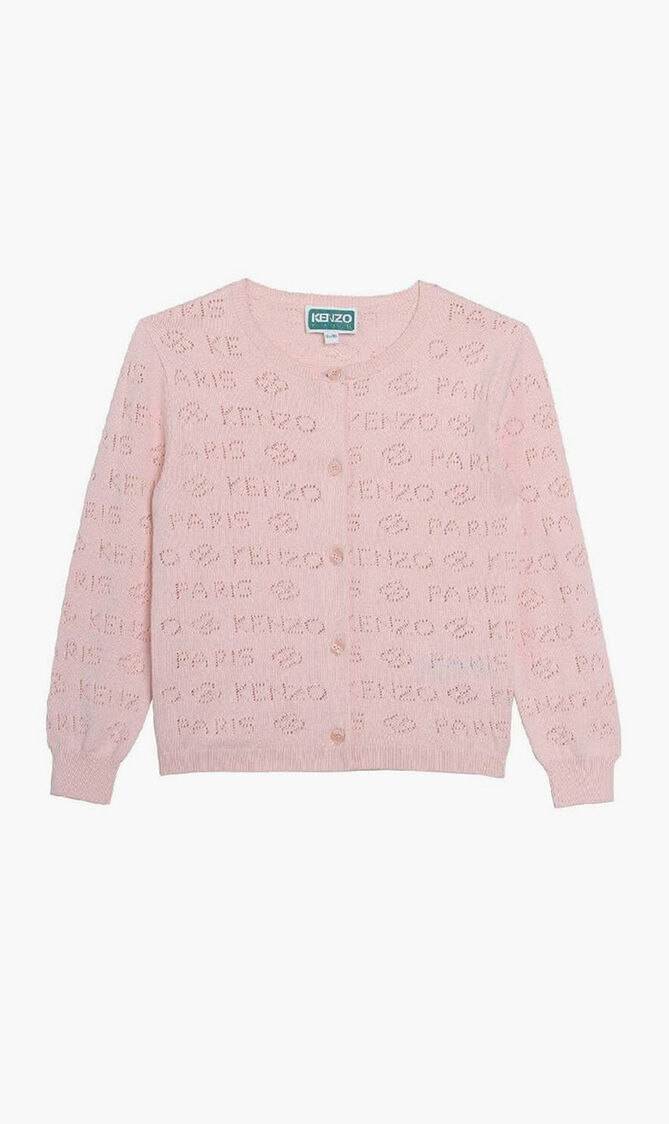 Logo Knitted Cotton Cardigan