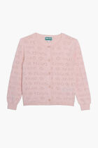 Logo Knitted Cotton Cardigan