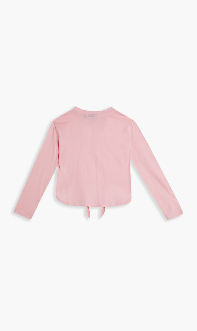 MARSHELLE TIE FRONT LONG SLEEVE TEE