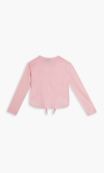 MARSHELLE TIE FRONT LONG SLEEVE TEE