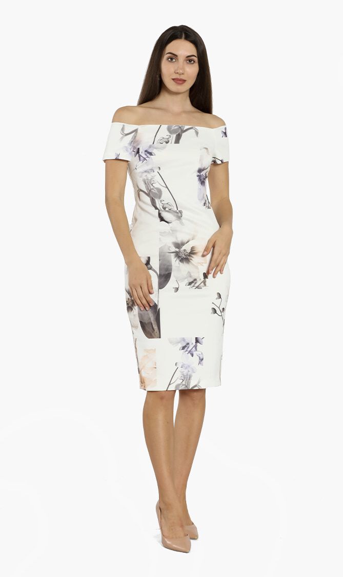 Buy TED BAKER Sadie Bodycon Bardot Dress for AED 295.00 The Deal