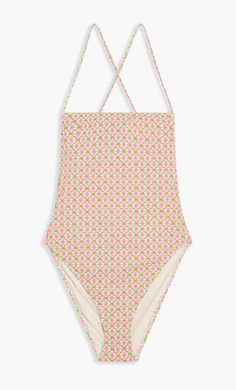 PRINTED TIE-BACK ONE-PIECE