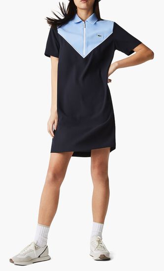 Colorblock Polo Dress