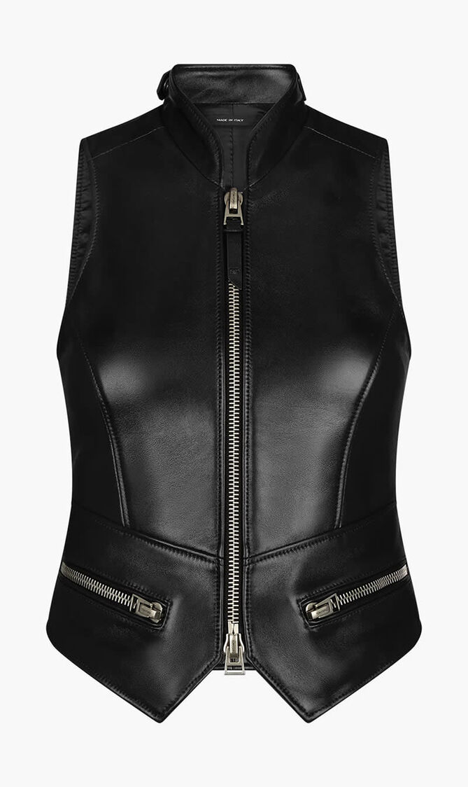 Shiny Leather Waistcoat