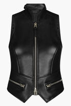 Shiny Leather Waistcoat