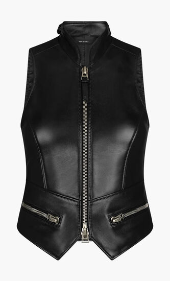 Shiny Leather Waistcoat