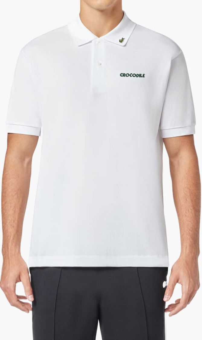 Embroidered Slogan Polo Shirt