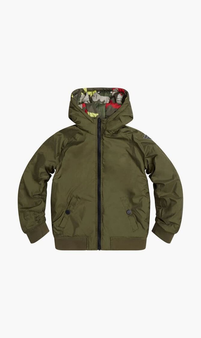 REVERS PADDED HOODE - LIGHT POLY RECYCLE REVERS PADDED HOODE - LIGHT POLY RECYCLE