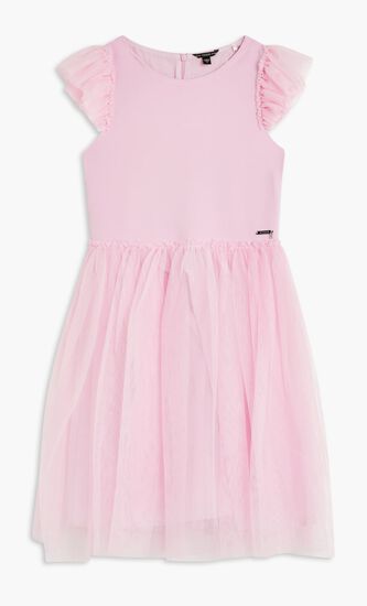 MIXED FABRIC SS DRESS_CEREMONY