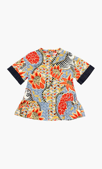 Indian Floral Print Dress