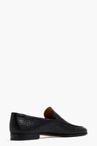 Alligator Effect Leather Loafers