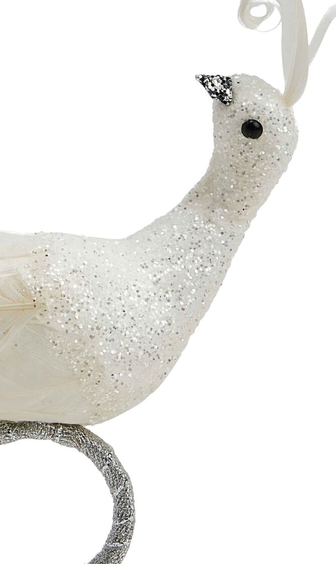 حلقة مناديل المائدة فروست بيرد باللونين الابيض والفضّي