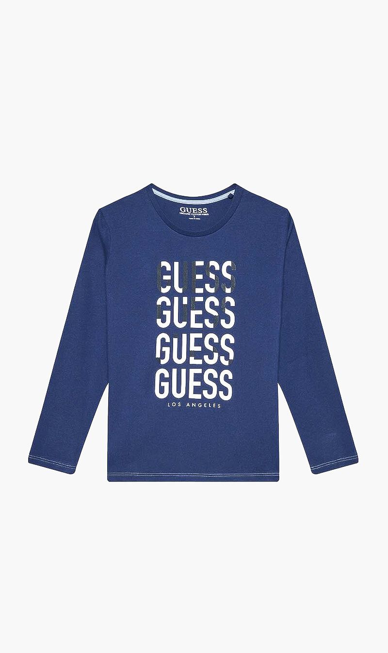 Buy GUESS Logo Long Sleeve Tshirt for SAR 38.50 The Deal Outlet
