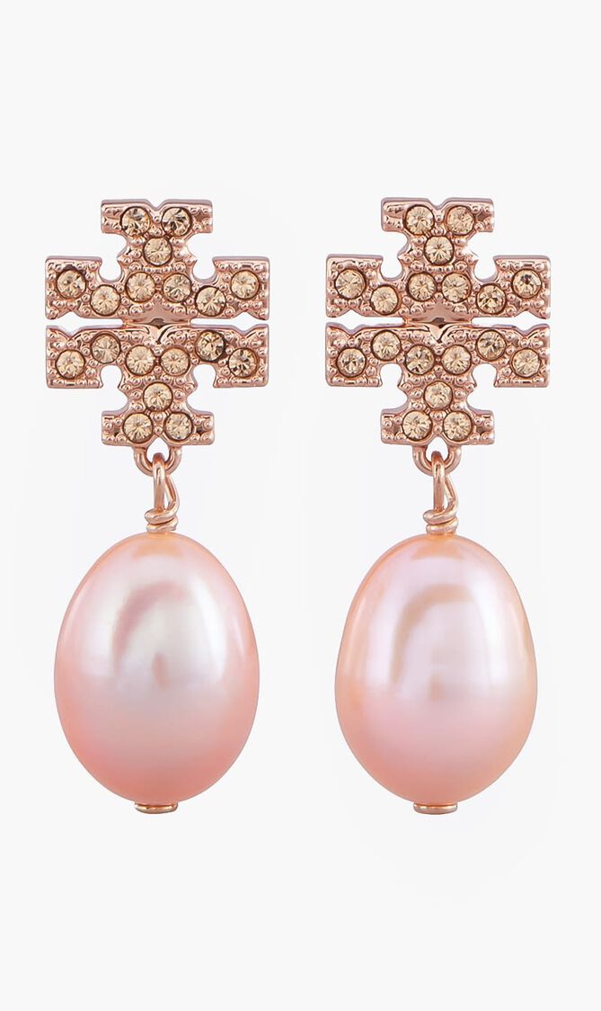 KIRA PAVE PEARL DROP EARRING