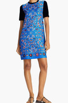 Silk Front Sweater Dress