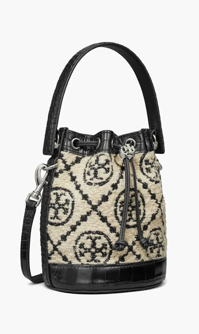 T Monogram Boucle Mini Bucket Bag