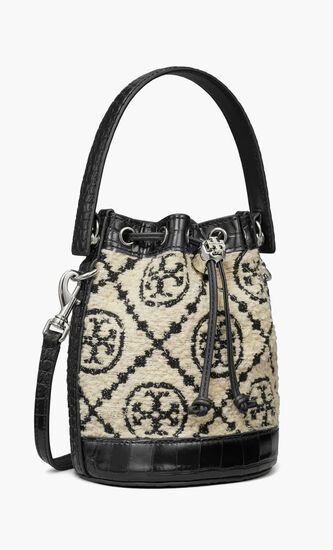 T Monogram Boucle Mini Bucket Bag