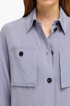 Long Sleeved Button Up Silk Shirt