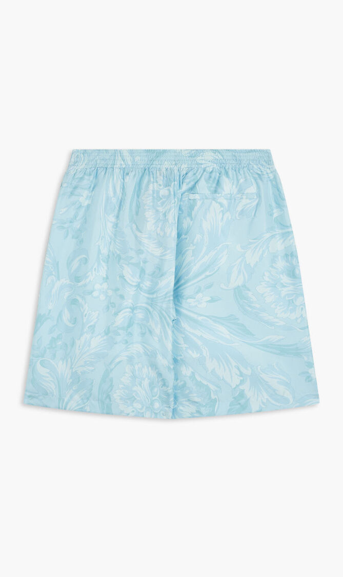 SHORTS BAROCCO PRINT SILK TWILL FABRIC