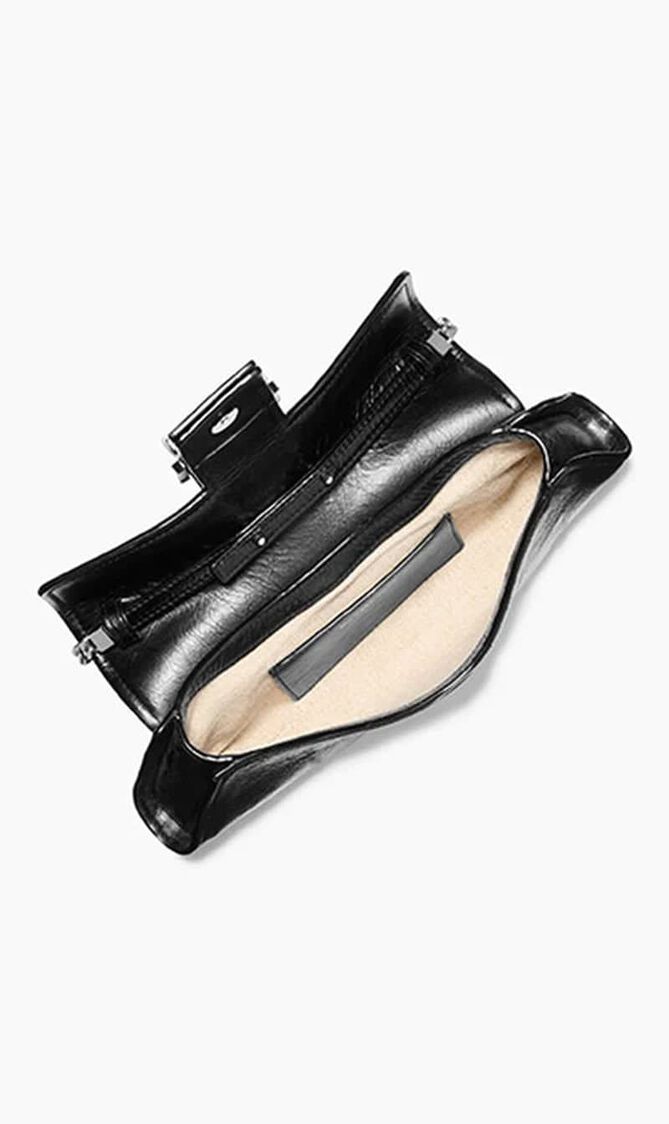 Colby Small Crackled Leather Convertible Clutch