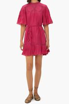 Short Sleeve Ruched Mini Dress