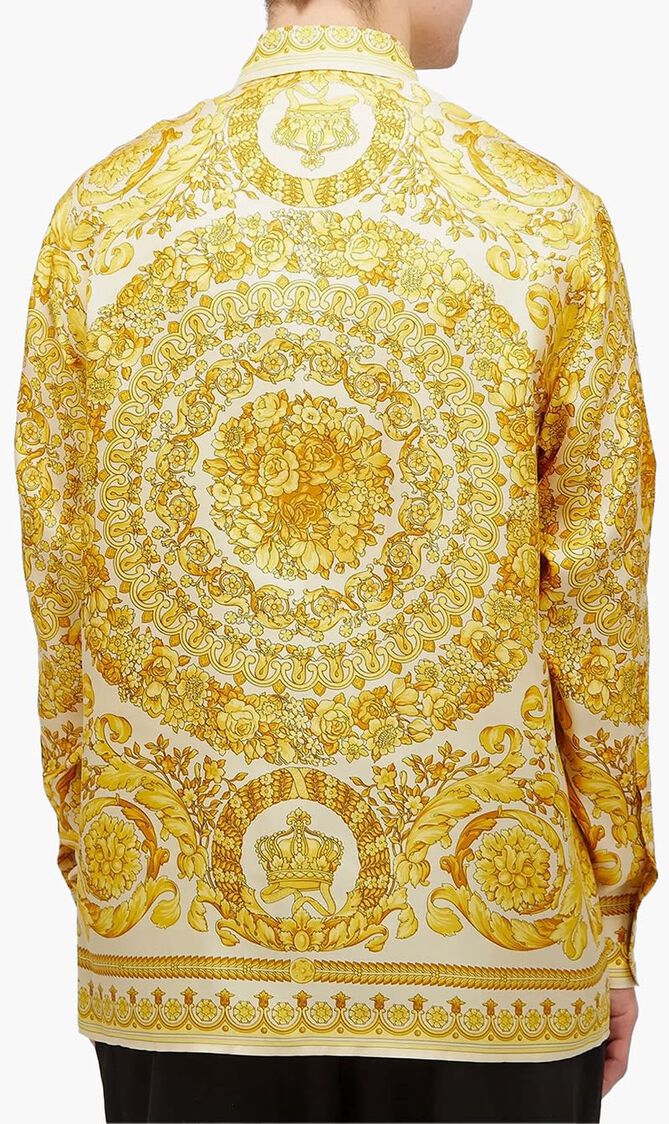 INFORMAL SHIRT SILK TWILL FABRIC BAROCCO PRINT