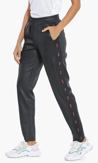 Aly Leather Look Track Pants