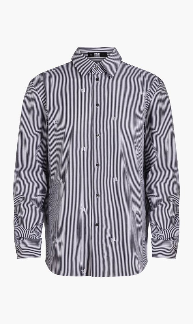 KL MONOGRAM STRIPE SHIRT