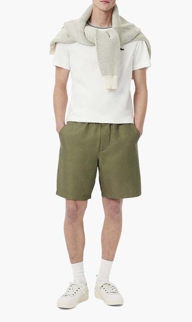 Regular Fit Linen Blend Shorts