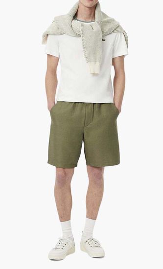 Regular Fit Linen Blend Shorts