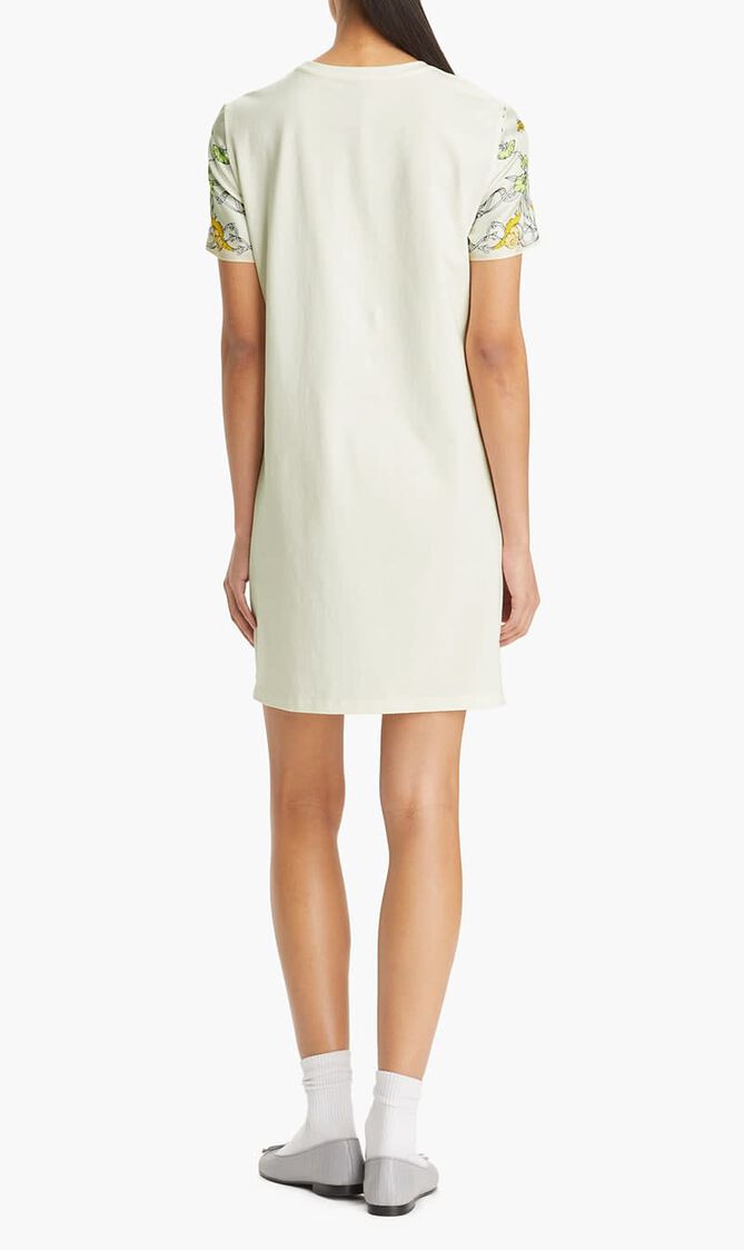 SILK FRONT T-SHIRT DRESS